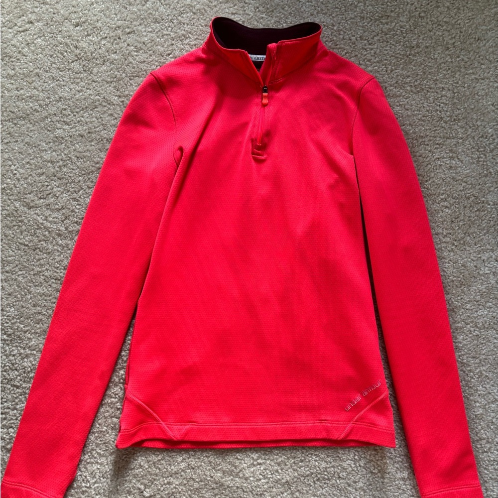 Under Armour Women’s Bright Pink Zip-Up Sweater